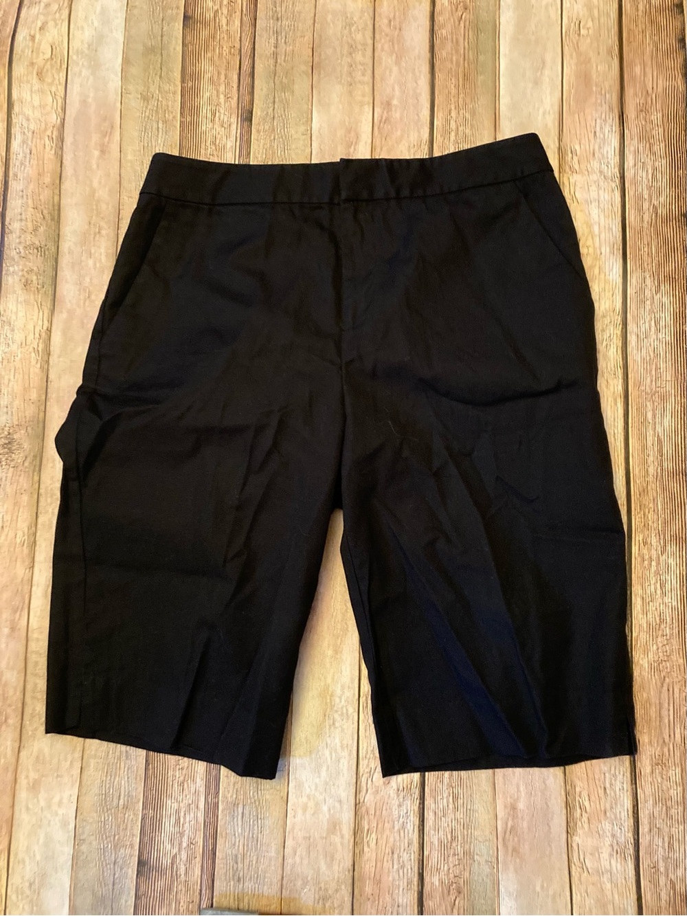 Ralph Lauren Black Flat-Front Women’s Size 8 High Rise Shorts Inseam 12.5”